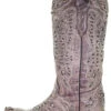 Corral Boots Corral Ladies Light Brown Glitter Butterfly Inlay & Embr. & Studs - A4088