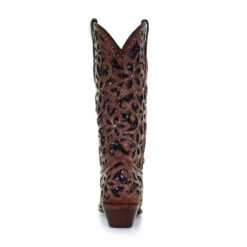 Corral Boots Corral Ladies Tan & Black Inlay, Embroidery & Stud Leather Boots A4083 -Corral Boots Store 38aada175c6dc5ff9a27996f0e75b36c
