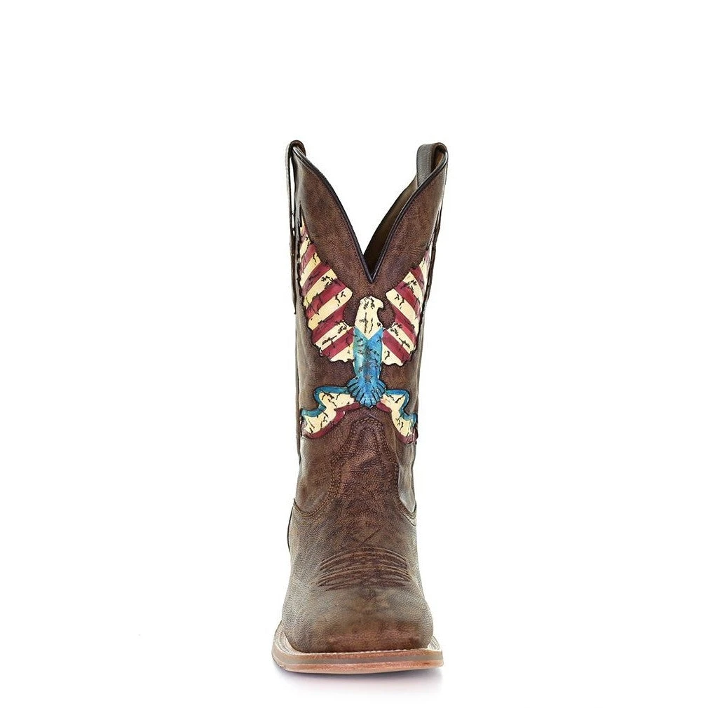 Corral Men's Eagle Inlay Brown Square Toe Boots A4106 Corral Boots Corral Men's Eagle Inlay Brown Square Toe Boots A4106 -Corral Boots Store 3c02e2b380fa6014a785cf718fd37632