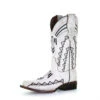 Corral Boots Lds White Cowhide Embr. SQ Toe - L2018