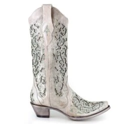 Corral Boots Corral Ladies Martina Green White Glitter Crystals Wedding Boots A3321 -Corral Boots Store 57 22043494 72b4 45bc 80ae 430f1596d0d4