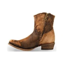 Corral Boots Corral Ladies Eudora Chocolate-Tan Lamb Abstract Shortie Boots C1064 -Corral Boots Store 57 4a22ee83 9cf1 467e a384 67b394b1e722