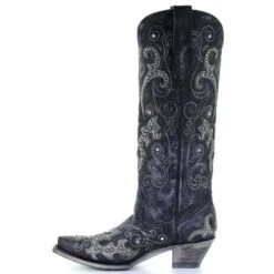 Corral Boots Corral Ladies Black Overlay Emroidery Stud & Crystals Tall Boots A3637 5 Corral Boots Corral Ladies Black Overlay Emroidery Stud & Crystals Tall Boots A3637 -Corral Boots Store 57 f7d21dff 45a0 465c ab10 706e130f4f3a