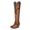 Corral Boots Ld Cognac Suede Emb J Toe Tall Top - A4405
