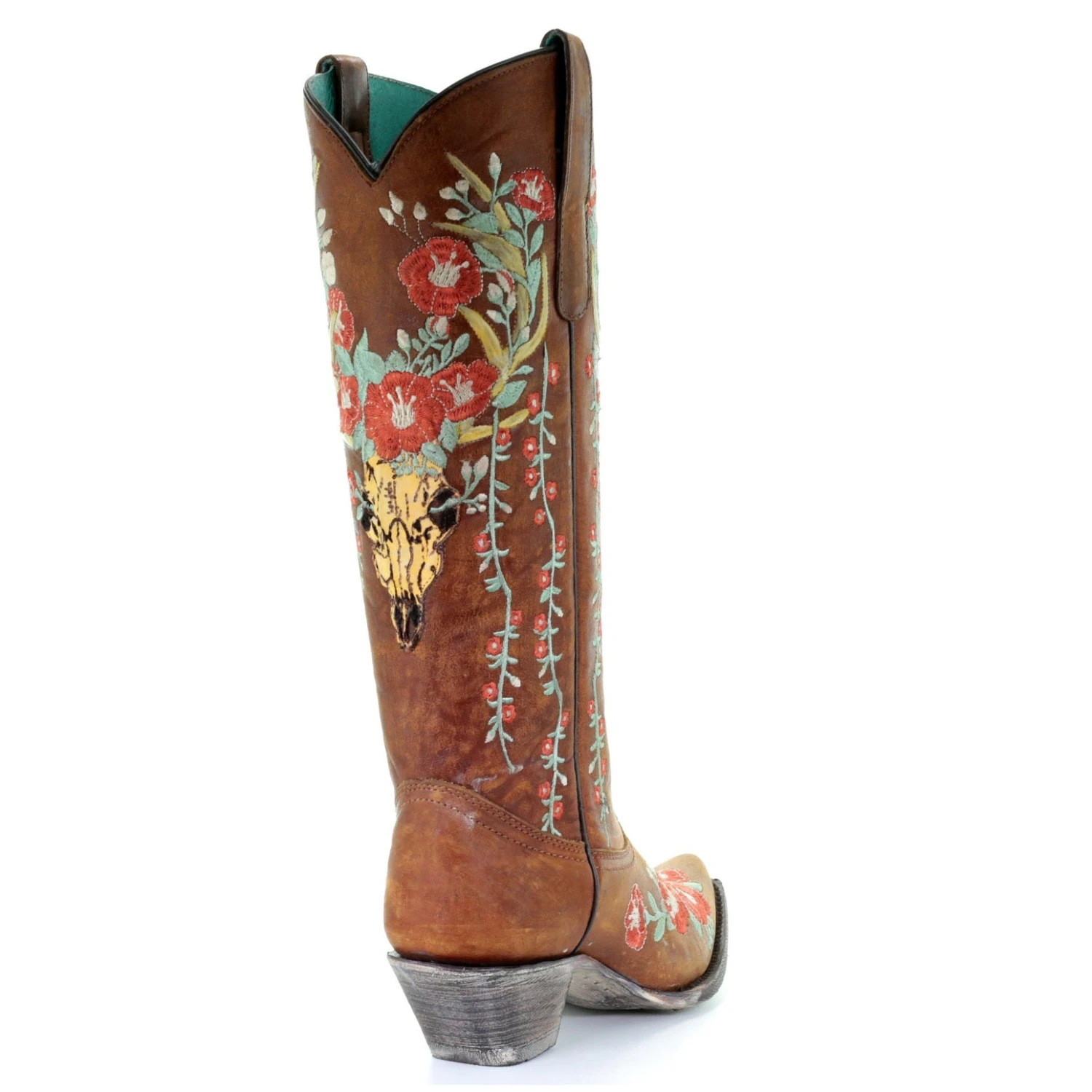 Corral Ladies Juliet Tan Deer Skull Floral Embroidery Boots A3620 Corral Boots Corral Ladies Juliet Tan Deer Skull Floral Embroidery Boots A3620 -Corral Boots Store A3620 3