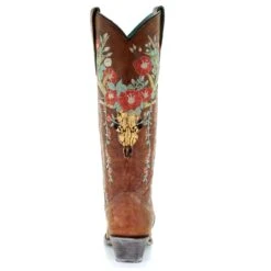 Corral Boots Corral Ladies Juliet Tan Deer Skull Floral Embroidery Boots A3620 5 Corral Boots Corral Ladies Juliet Tan Deer Skull Floral Embroidery Boots A3620 -Corral Boots Store A3620 4