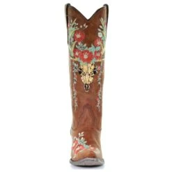 Corral Boots Corral Ladies Juliet Tan Deer Skull Floral Embroidery Boots A3620 7 Corral Boots Corral Ladies Juliet Tan Deer Skull Floral Embroidery Boots A3620 -Corral Boots Store A3620 6