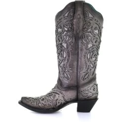 Corral Boots Corral Ladies Grey With Silver Inlay & Studs Embroidered Boots A3939 -Corral Boots Store A3939 ALTA07 2686x 247b585c 9b49 48a5 966e 5cd273091725