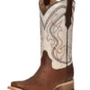 Corral Boots Brown/Bone Embroidery Sq Toe - J7100