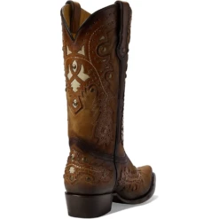 Corral Boots Corral® Men's Embroidered Studded Honey Brown Western Boots C3846 4 Corral Boots Corral® Men's Embroidered Studded Honey Brown Western Boots C3846 -Corral Boots Store C3846 4