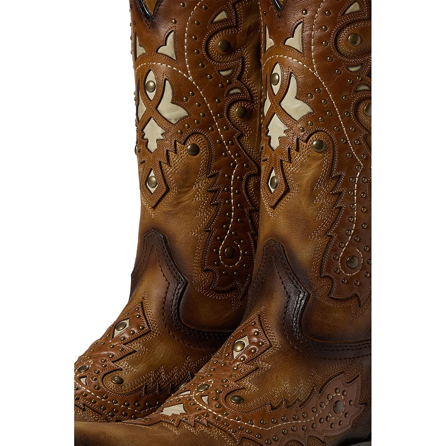 Corral® Men's Embroidered Studded Honey Brown Western Boots C3846 Corral Boots Corral® Men's Embroidered Studded Honey Brown Western Boots C3846 -Corral Boots Store C3846 5