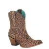 Corral Boots Corral Ladies Leopard Print Embroidery Ankle Boots E1650