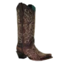Corral Boots Corral Ladies Honey Brown Floral Snip Toe Western Boots Z5016 -Corral Boots Store Myproject 2023 04 26T074836.757