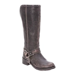 Corral Boots Corral Ladies Black Distressed Harness Biker Boot P5099