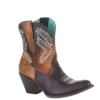 Corral Boots Corral Ladies Chocolate And Tan Shadow Ankle Boot W/ Western Embroidery E1651