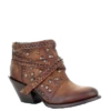 Corral Boots Corral Ladies Chocolate Harness & Studs Shortie Ankle Boots Z0060