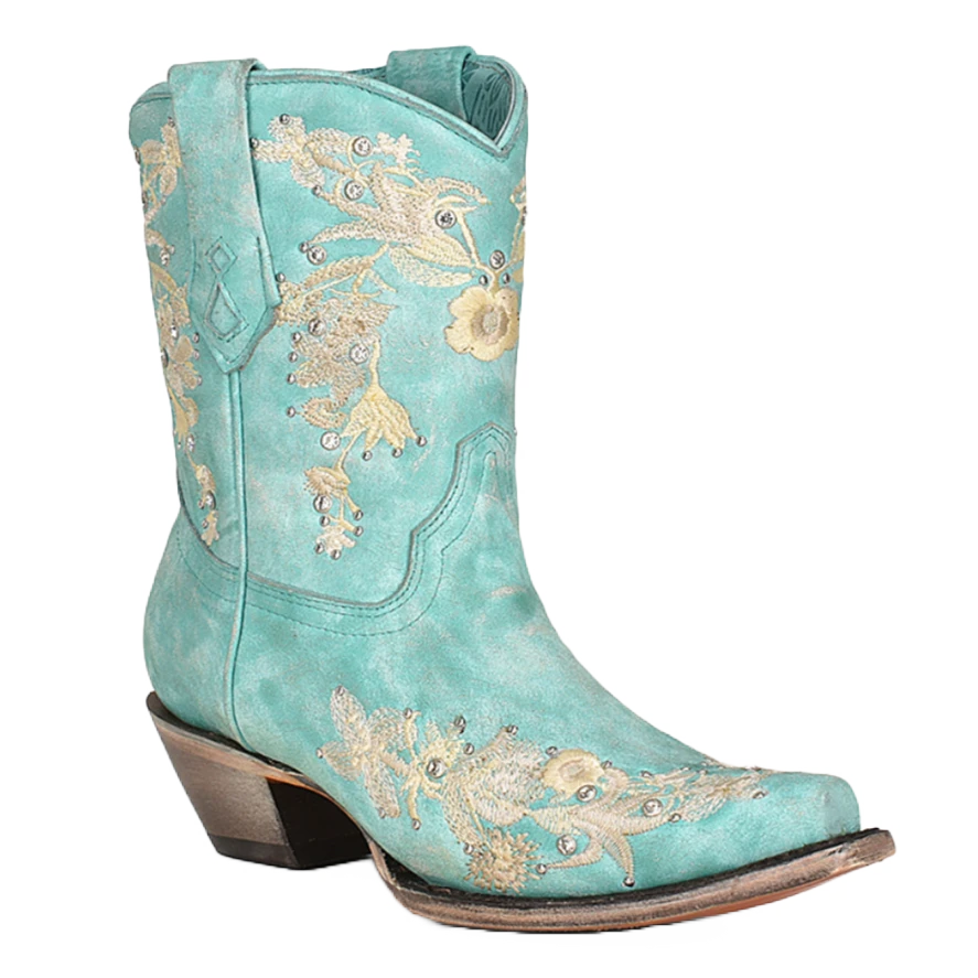 Corral® Ladies Studded & Floral Embroidery Turquoise Booties A4316 Corral Boots Corral® Ladies Studded & Floral Embroidery Turquoise Booties A4316 -Corral Boots Store Myproject 2023 05 05T133203.329