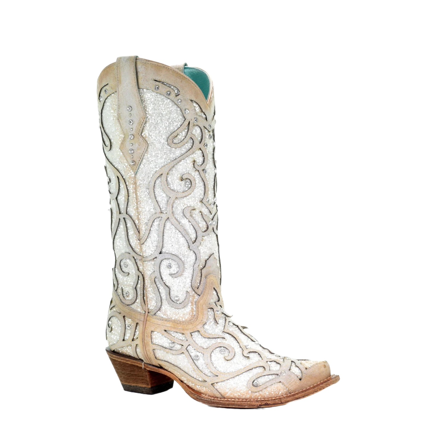 Corral Ladies White Glitter Inlay/Crystals Sniped Toe Boot C3434 Corral Boots Corral Ladies White Glitter Inlay/Crystals Sniped Toe Boot C3434 -Corral Boots Store Myproject 2023 05 15T123810.861