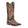Corral Boots Corral Ladies Saddle Zebra Print & Overlay Square Toe Boots C3859 -Corral Boots Store Myproject 2023 05 15T150421.158