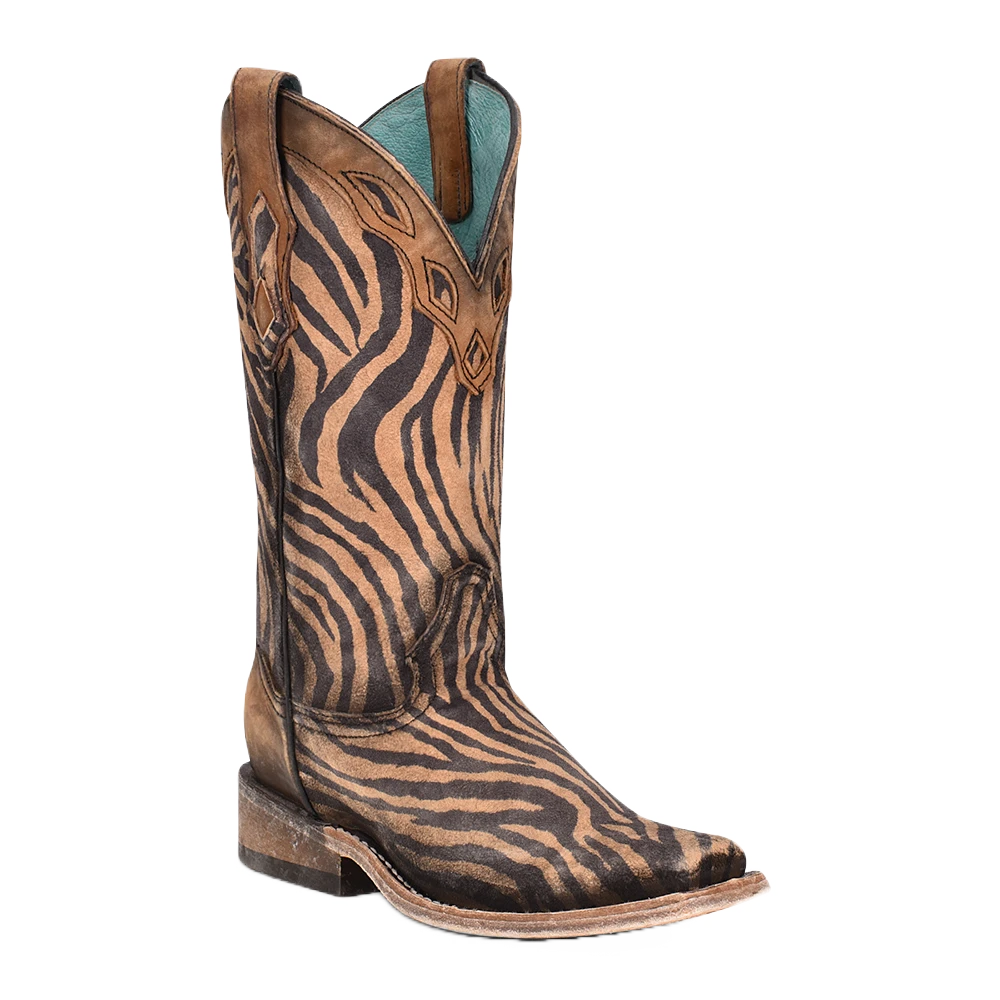 Corral Ladies Saddle Zebra Print & Overlay Square Toe Boots C3859 Corral Boots Corral Ladies Saddle Zebra Print & Overlay Square Toe Boots C3859 -Corral Boots Store Myproject 2023 05 15T150421.158