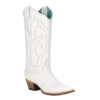 Corral Boots Corral® Youth Girl's White Embroidered Snip Toe Boots T0143