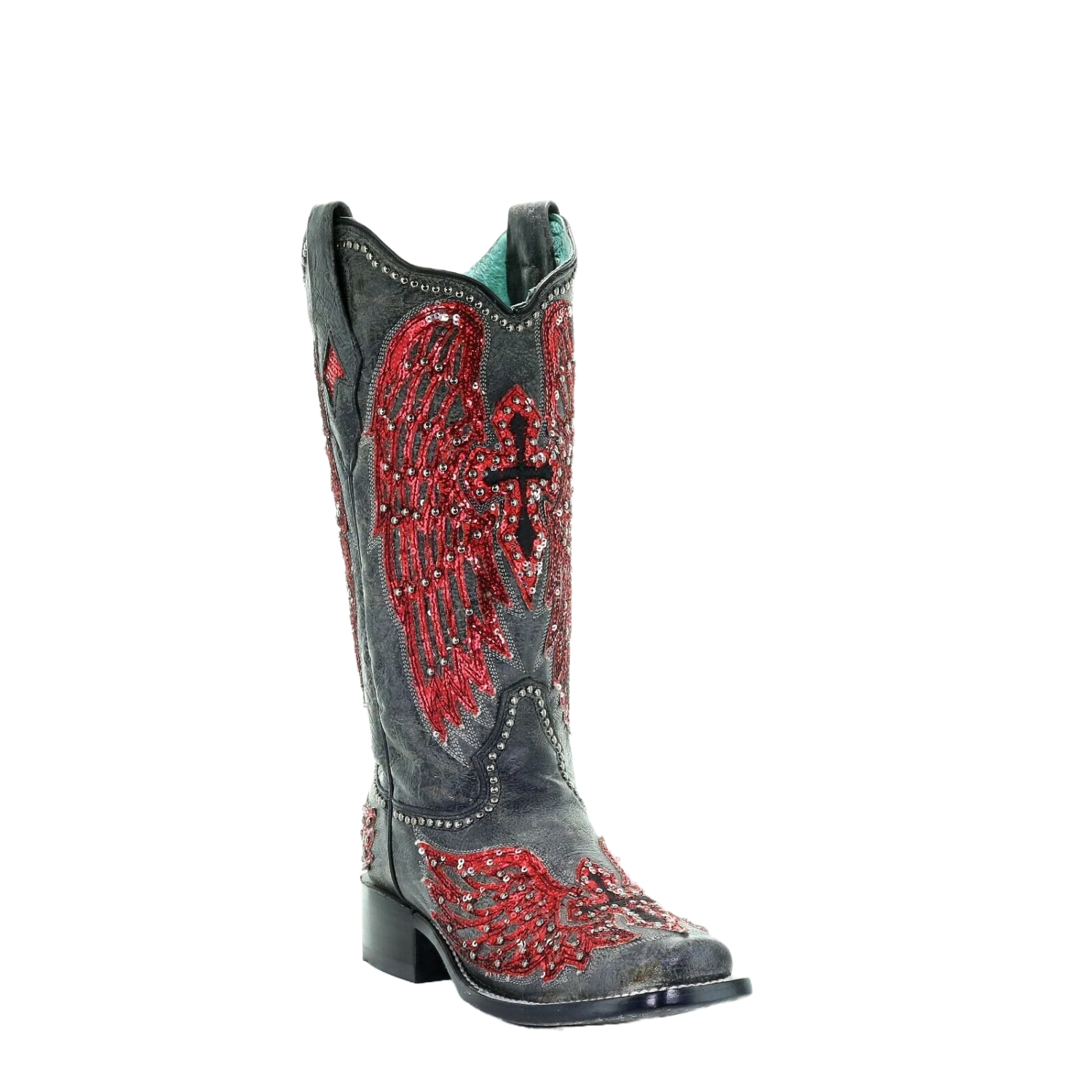 Corral Ladies Black & Red Wings, Cross Overlay & Studs Boots A3744 Corral Boots Corral Ladies Black & Red Wings, Cross Overlay & Studs Boots A3744 -Corral Boots Store Myproject 2023 05 16T092702.132