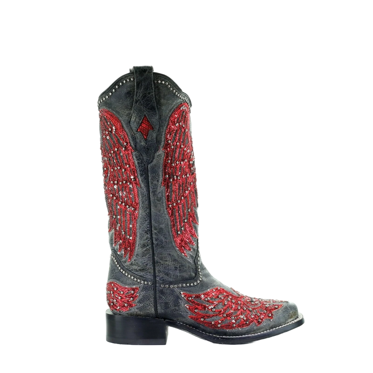 Corral Ladies Black & Red Wings, Cross Overlay & Studs Boots A3744 Corral Boots Corral Ladies Black & Red Wings, Cross Overlay & Studs Boots A3744 -Corral Boots Store Myproject 2023 05 16T092725.033