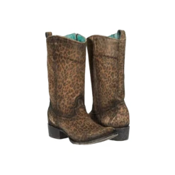 Corral Boots Corral Ladies Sand Cheetah Print With Zipper Round Toe Boots C3689