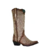 Corral Boots Corral Ladies Bone Lamb Glitter Overlay & Embroidery Boots C3763