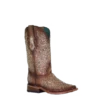 Corral Boots Corral Ladies Saddle Overlay & Embroidery Square Toe Boots C3772