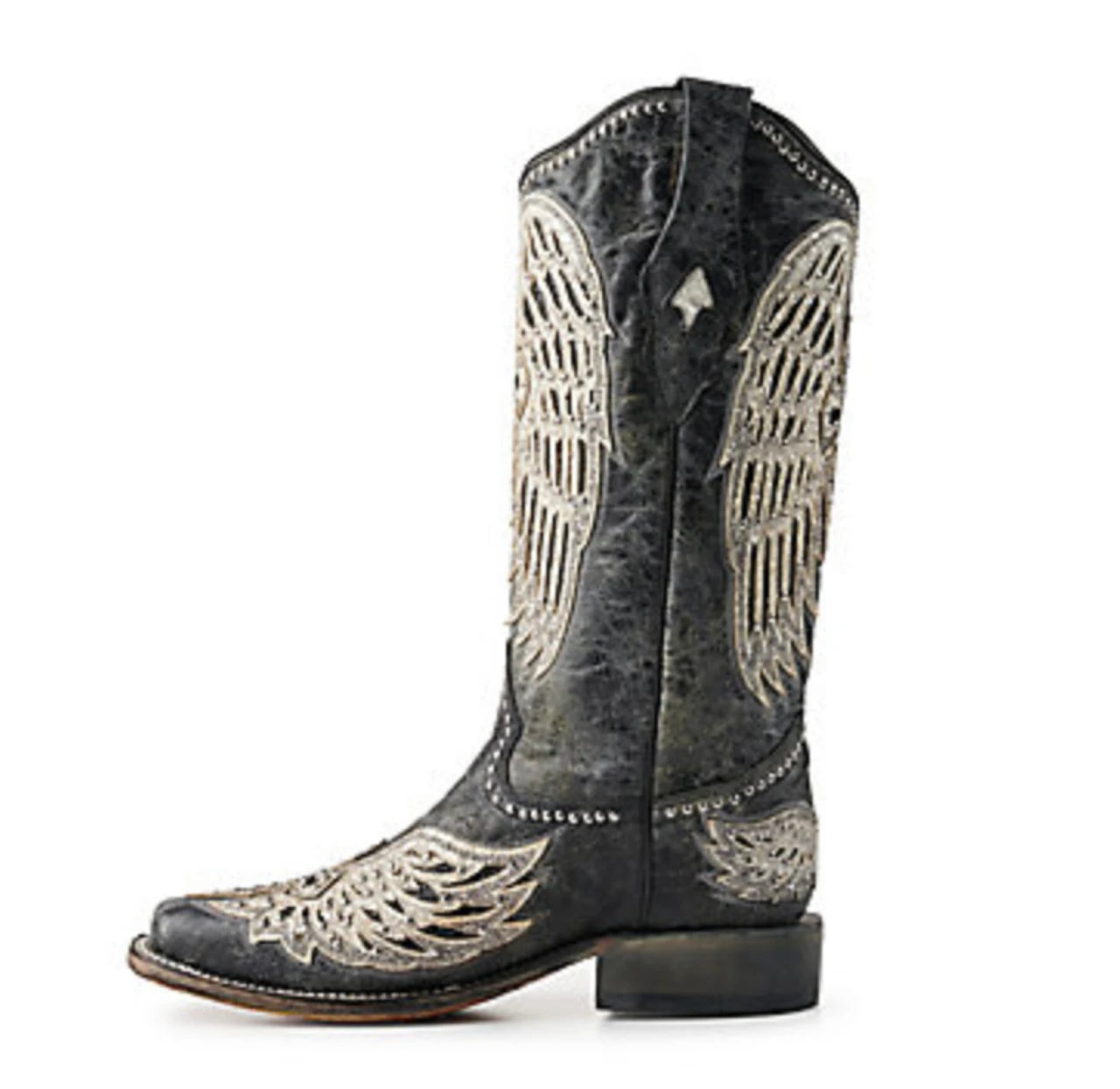 Black/White Cross & Wings Overlay & Embr. & Studs - T0136 Corral Boots Black/White Cross & Wings Overlay & Embr. & Studs - T0136 -Corral Boots Store Screen20Shot202022 10 1220at2010.05.1120AM 90903.1665587989