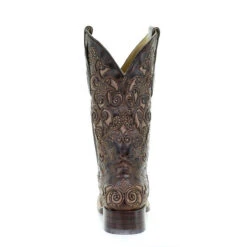 Corral Boots Corral Ladies Brown Inlay, Studs & Embroidery Boots A3326 -Corral Boots Store a3326 3