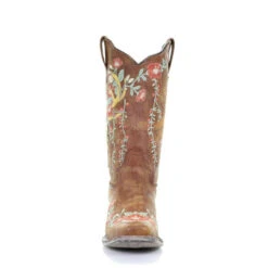 Corral Boots Corral Ladies Tan Deer Skull Overlay & Floral Embroidery Boots A3708 4 Corral Boots Corral Ladies Tan Deer Skull Overlay & Floral Embroidery Boots A3708 -Corral Boots Store a3708 3