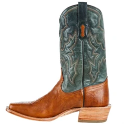 Corral Boots Corral® Men's Embroidered Honey Brown & Green Square Toe Boots A4224 -Corral Boots Store a4224d