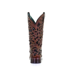 Corral Boots Corral Ladies Tan & Black Inlay Embroidery & Stud Boots A4129 -Corral Boots Store bd507ba8951a1a824080a839c80b1991